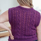 What's On Your Mind Cable Knit Vest