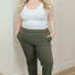 Where Are You High Rise Joggers in Olive