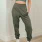 Where Are You High Rise Joggers in Olive