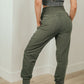 Where Are You High Rise Joggers in Olive