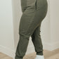 Where Are You High Rise Joggers in Olive