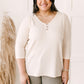 Willow Waffle Knit Top in Beige