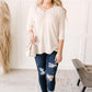 Willow Waffle Knit Top in Beige