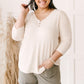 Willow Waffle Knit Top in Beige