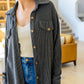 Windsor Textured Shacket in Charcoal
