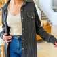 Windsor Textured Shacket in Charcoal