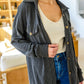 Windsor Textured Shacket in Charcoal