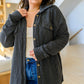 Windsor Textured Shacket in Charcoal