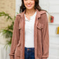 Windsor Textured Shacket in Chestnut