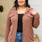 Windsor Textured Shacket in Chestnut