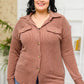 Windsor Textured Shacket in Chestnut