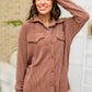 Windsor Textured Shacket in Chestnut
