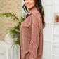 Windsor Textured Shacket in Chestnut