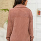 Windsor Textured Shacket in Chestnut