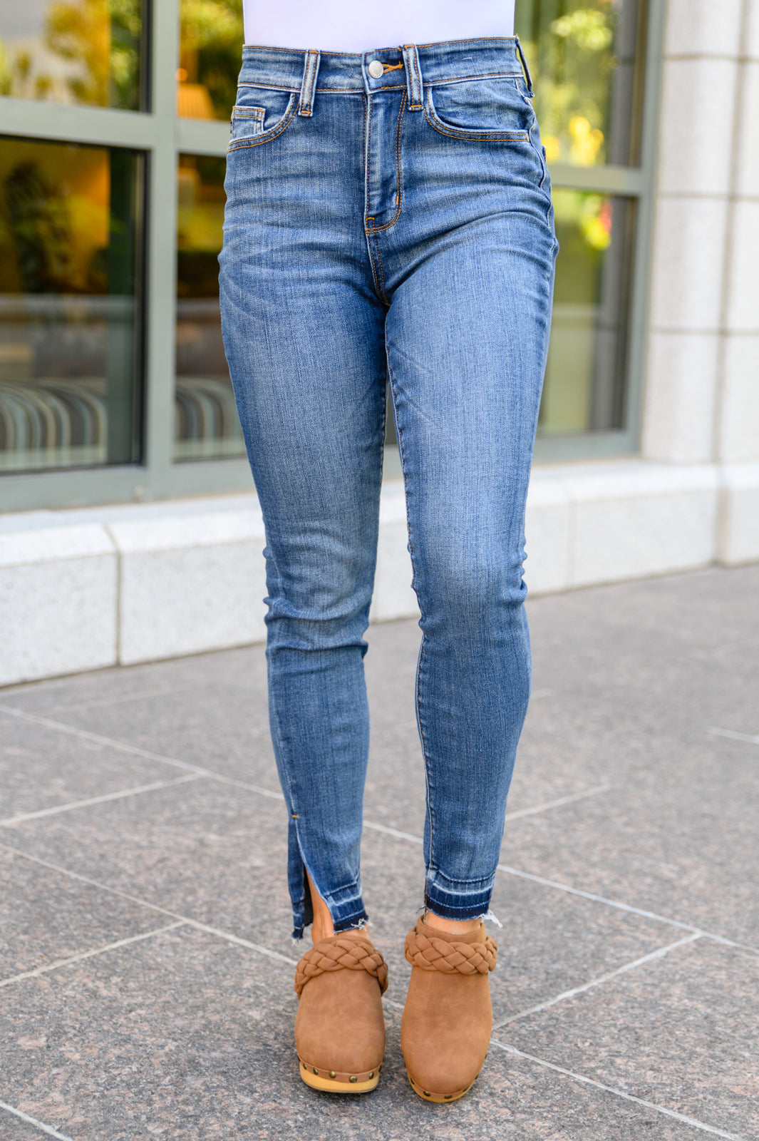 Judy Blue Winona Side Slit Skinnies