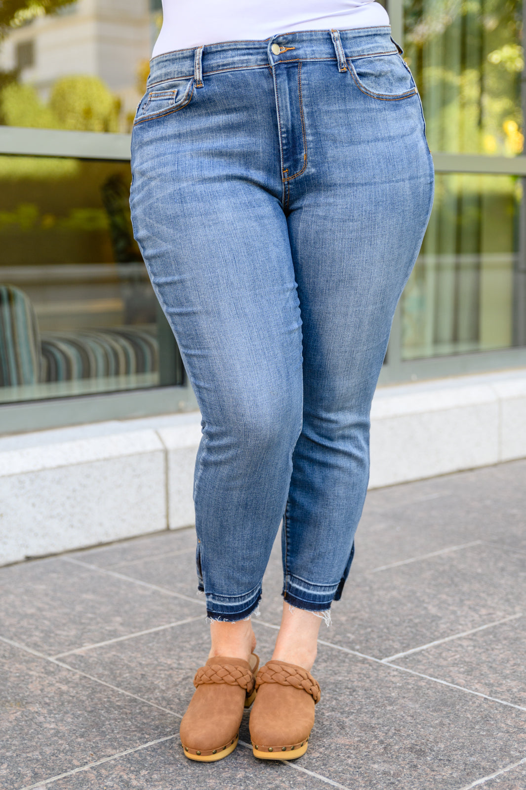 Judy Blue Winona Side Slit Skinnies