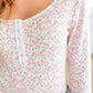 Wistful Wishes Floral Henley Bodysuit