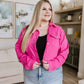 With a Whisper Denim Jacket in Hot Pink