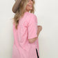 Raw Edge Boyfriend High-Low Hem Tee