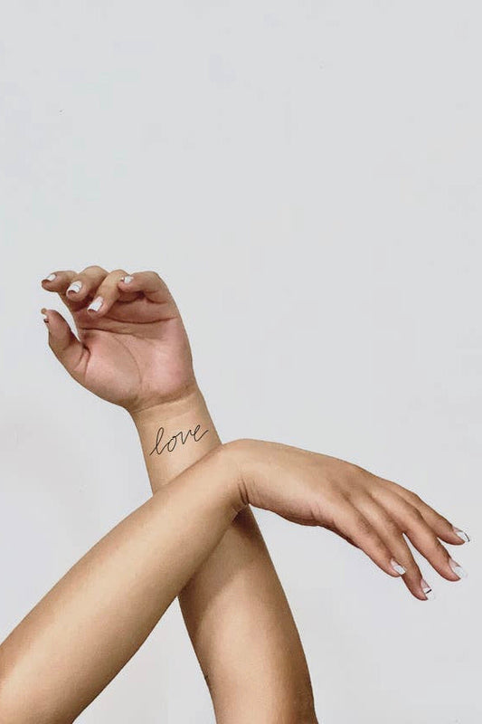 Words For A Season Temporary Tattoo - LOVE