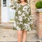 Worthwhile Moment Floral Tiered Dress In Olive