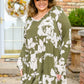 Worthwhile Moment Floral Tiered Dress In Olive