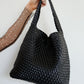 Woven and Worn Tote in Black