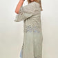Crochet Open Patch Longline Kimono