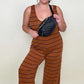 Striped Sleeveless Wide Leg Jumpsuit