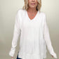 Front Seam Light Knit Sweater