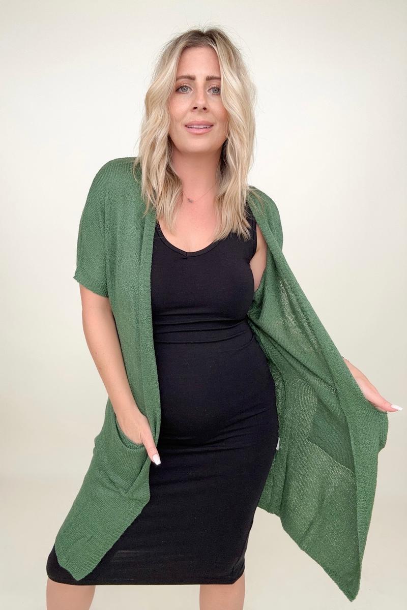 Warm and Cozy Short Sleeve Dolman Cardigan