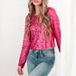 You Found Me Sequin Top in Fuchsia