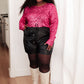 You Found Me Sequin Top in Fuchsia