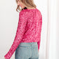 You Found Me Sequin Top in Fuchsia