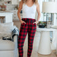 Your New Favorite Joggers in Red Plaid