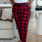 Your New Favorite Joggers in Red Plaid