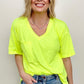 Raw Edge Boyfriend High-Low Hem Tee