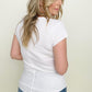 Baby Waffle Snap Button Cap Sleeve Top