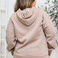 Zip Up Hoodie Sweat Jacket in Mocha