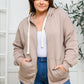 Zip Up Hoodie Sweat Jacket in Mocha