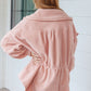 Zipped and Cinched Zip Up Jacket