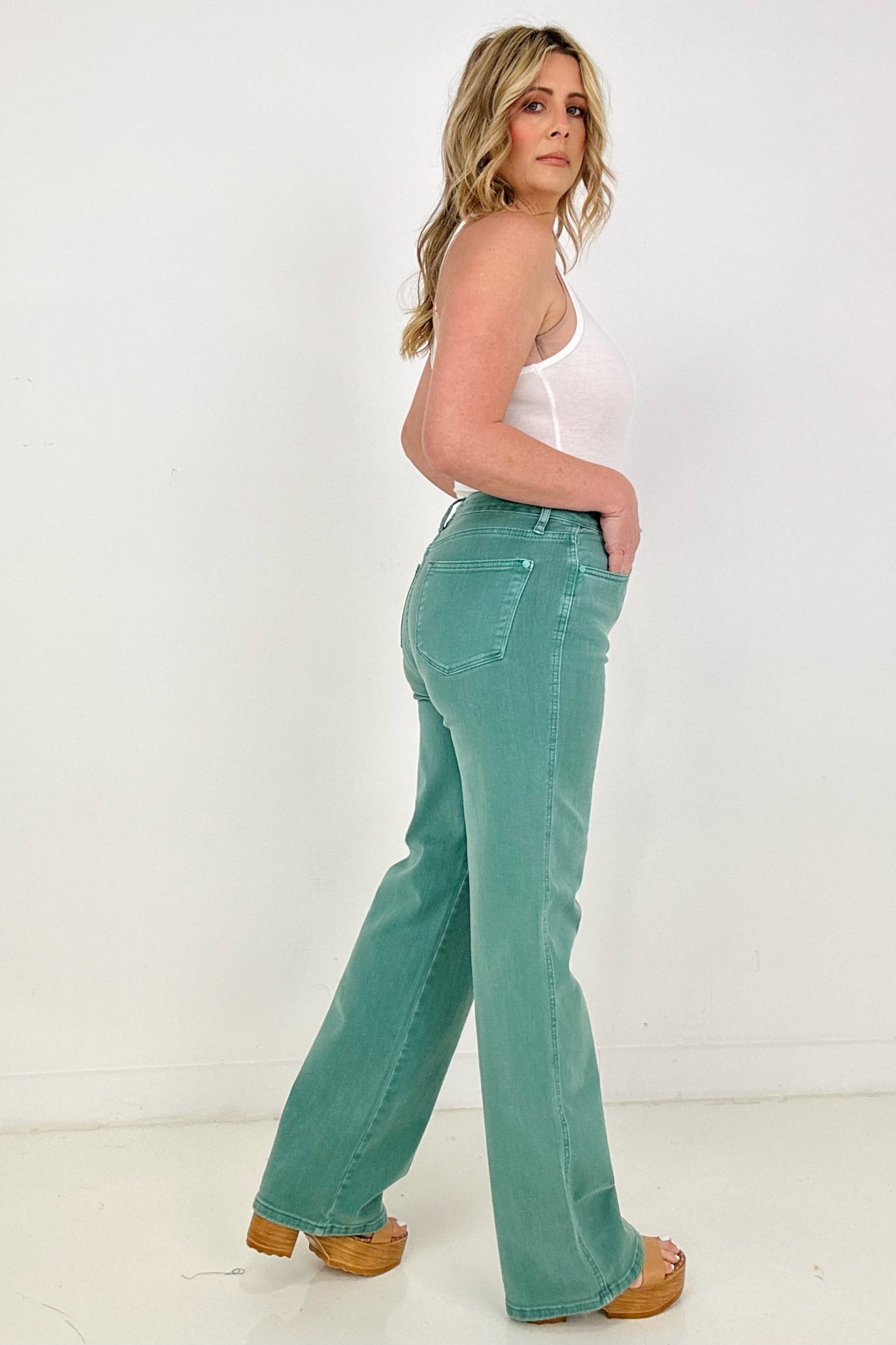 Judy Blue Take Me Back Garment Dyed 90's Straight Jeans