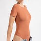 Rae Mode Solid Butter Boat Neckline Bodysuit