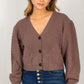 Long Sleeve Bubble Sweater Knit Cardigan