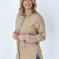Solid Button Down Tunic Shirt