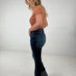Judy Blue Mid Rise Tall Minimal Destroy Straight Jeans