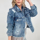 Pearly White Denim Jacket