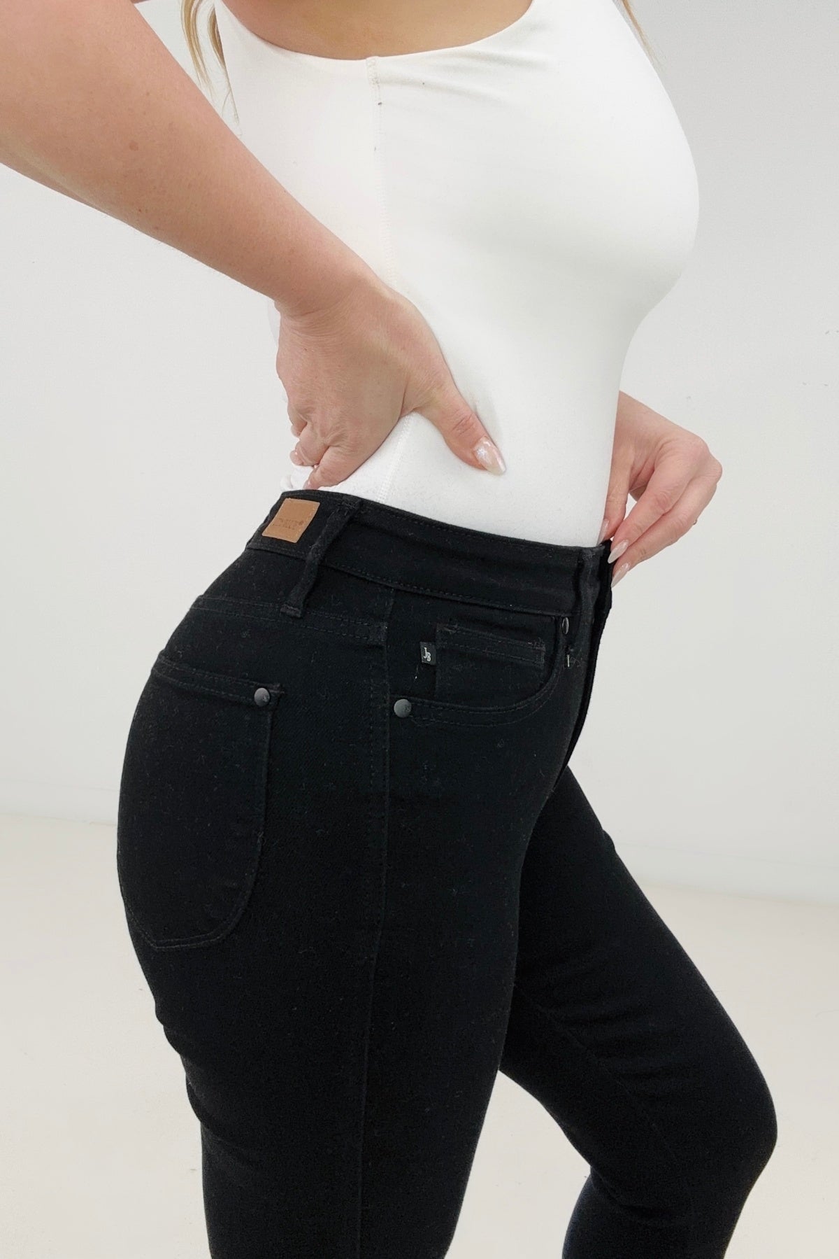 Judy Blue Garment Dyed Black Tummy Control