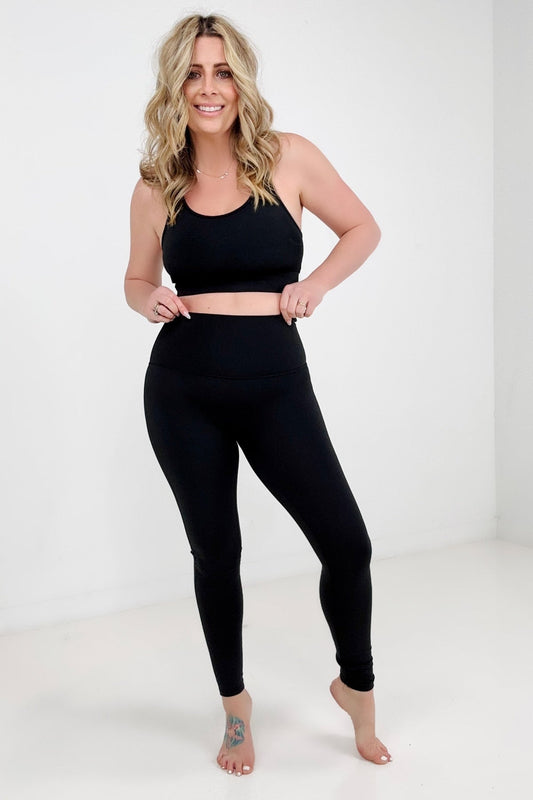 Athletic Racerback Tank Top & Leggings Set