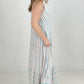 Striped Maxi Dress with Side Seam Pockets
